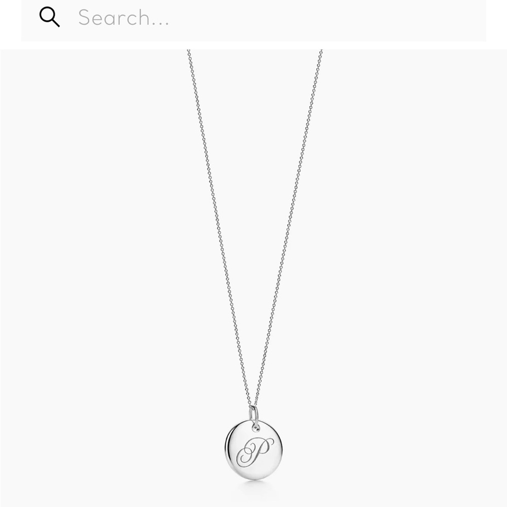 Tiffany & Co. Silver Initial “P” Pendant Necklace